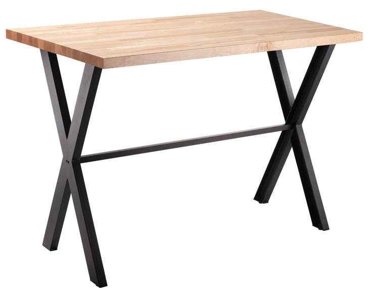 6ft Table with Butcher Block Top, 42in Height by National Public Seating