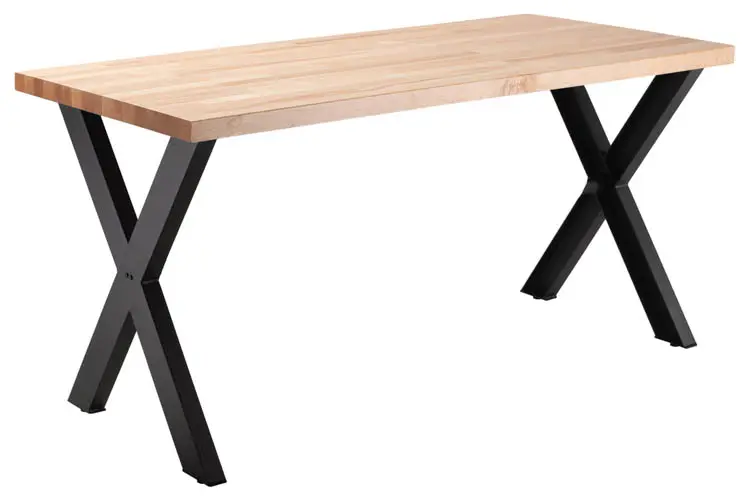 National Public Seating NPS CLT Series Butcher Block Top Collaborator Table, 30 x 72 (CLT3072D2BB) | Quill