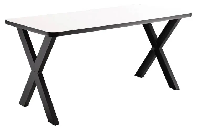 Writing Desk 6ft W x 30in D with Whiteboard Top by National Public Seating