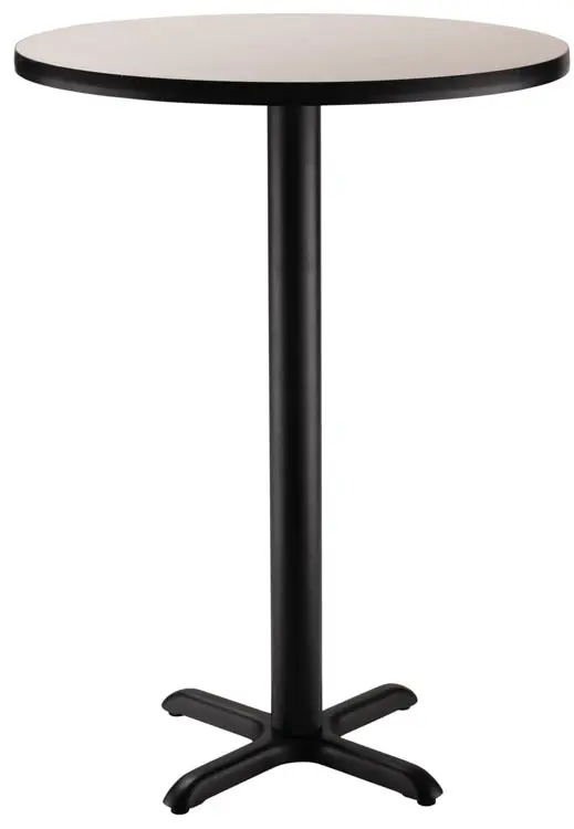 Cafeteria Table Bar Height 24in Round with X-Base by National Public Seating