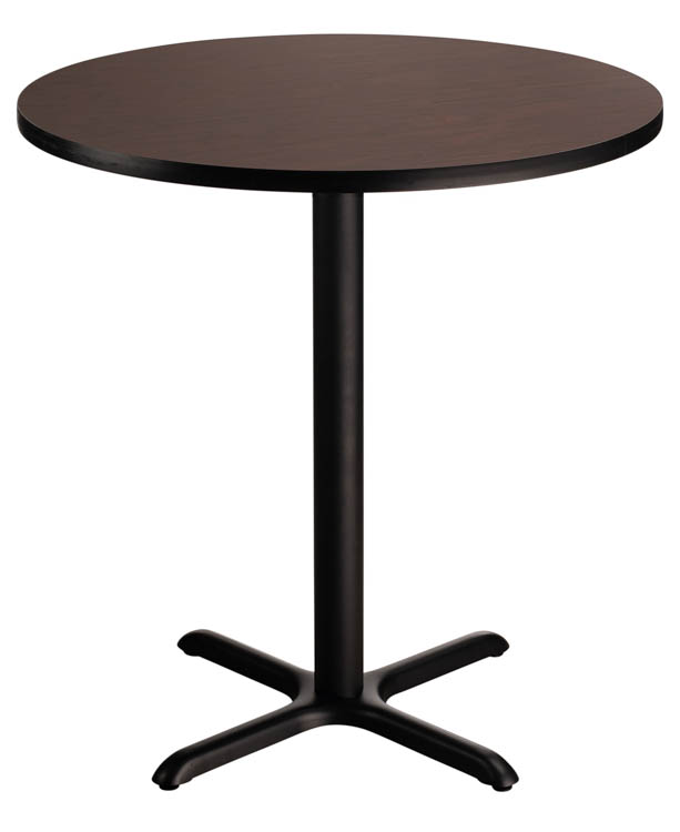 36in Round CafÃƒÂ© Table with X Base, 36in Height by National Public Seating