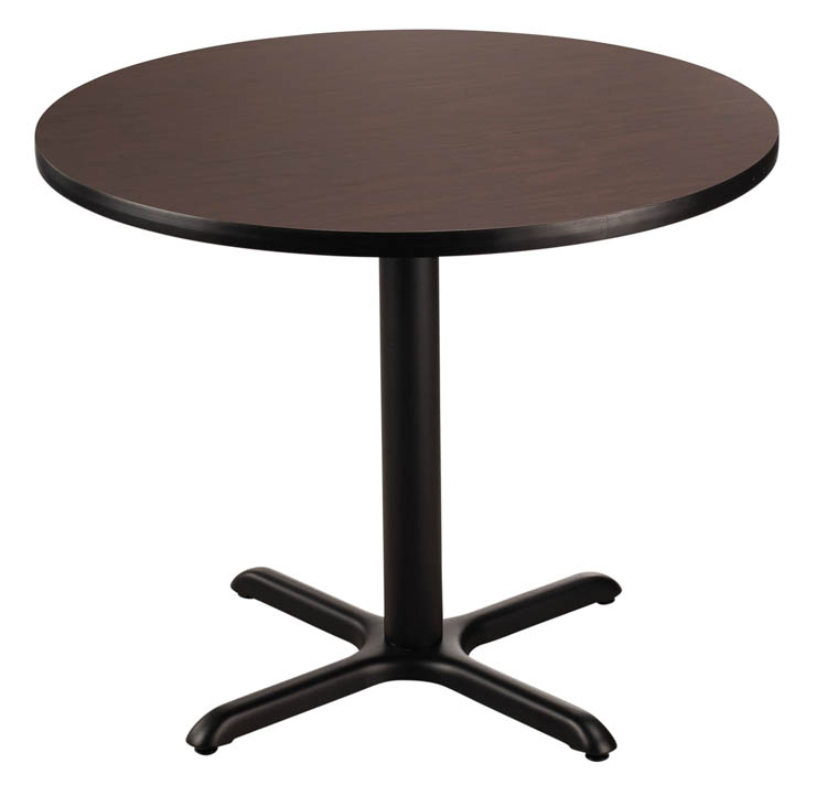 36in Round CafÃƒÂ© Table with X Base, 30in Height by National Public Seating