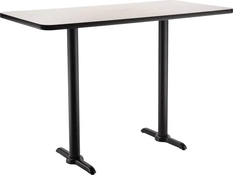 Cafeteria Table Bar Height 48in W x 30in D with 42in H T-Base by National Public Seating
