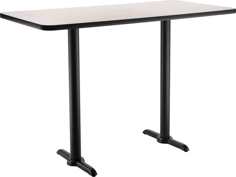 30in W x 60in D x 42in H - T Base CafÃƒÂ© Table by National Public Seating