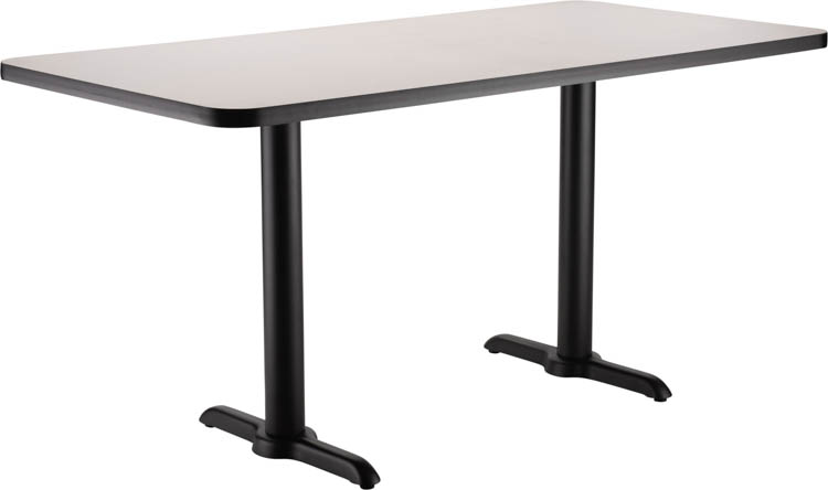 30in W x 60in D x 30in H - T Base CafÃƒÂ© Table by National Public Seating