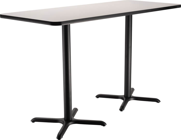 30in W x 6ft D x 42in H Rectangle - X Base CafÃƒÂ© Table by National Public Seating