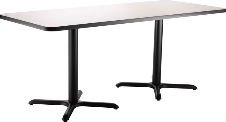 30in W x 6ft D x 30in H Rectangle - X Base CafÃƒÂ© Table by National Public Seating