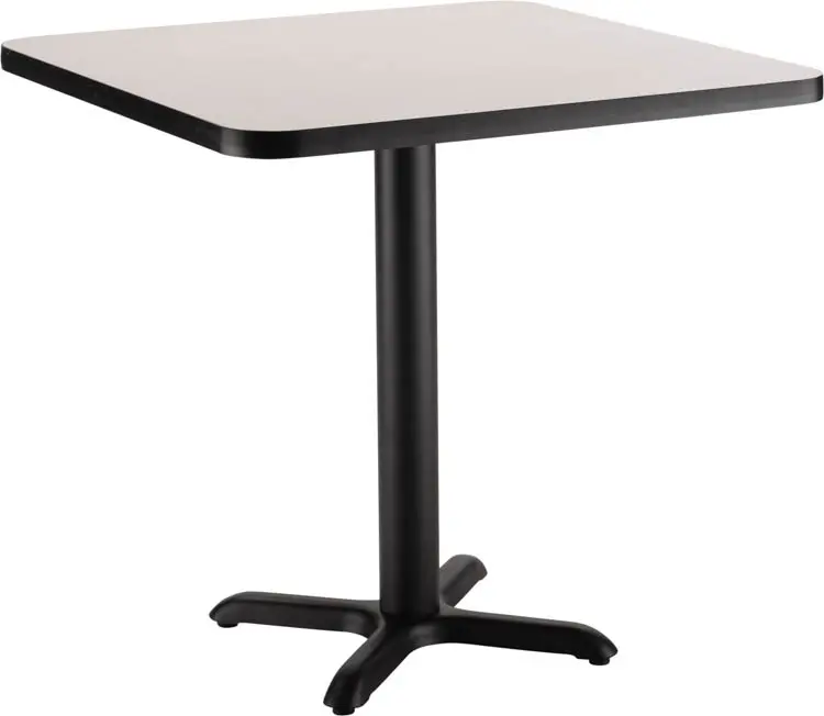 Cafeteria Table 30in W x 30in D Square with X-Base by National Public Seating