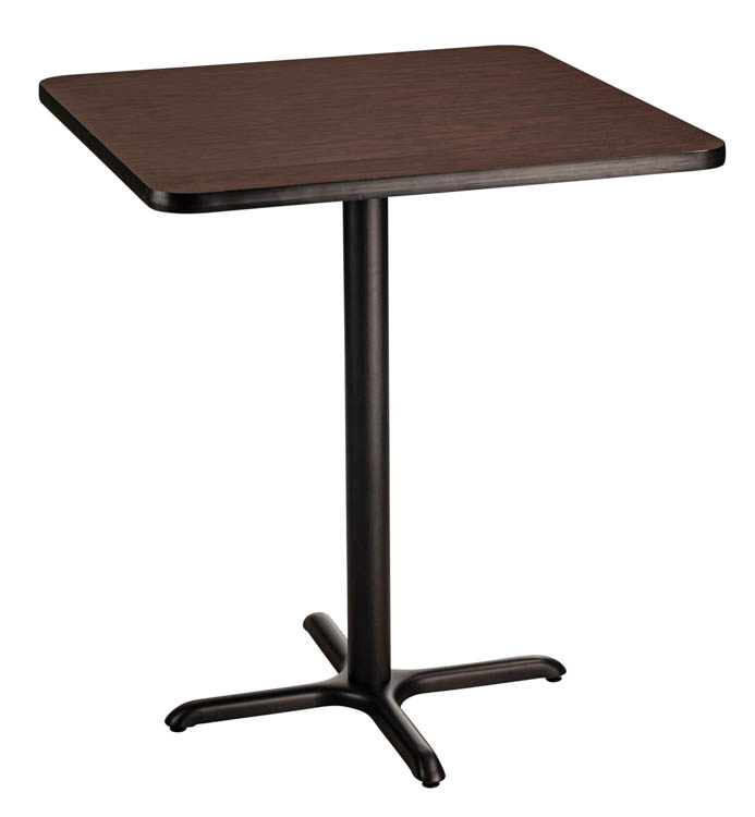 36in Square CafÃƒÂ© Table, X Base, 42in Height by National Public Seating