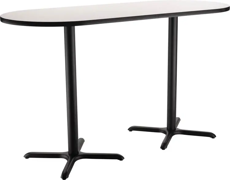 Cafeteria Table Racetrack 72in W x 30in D x 42in H with X-Base by National Public Seating