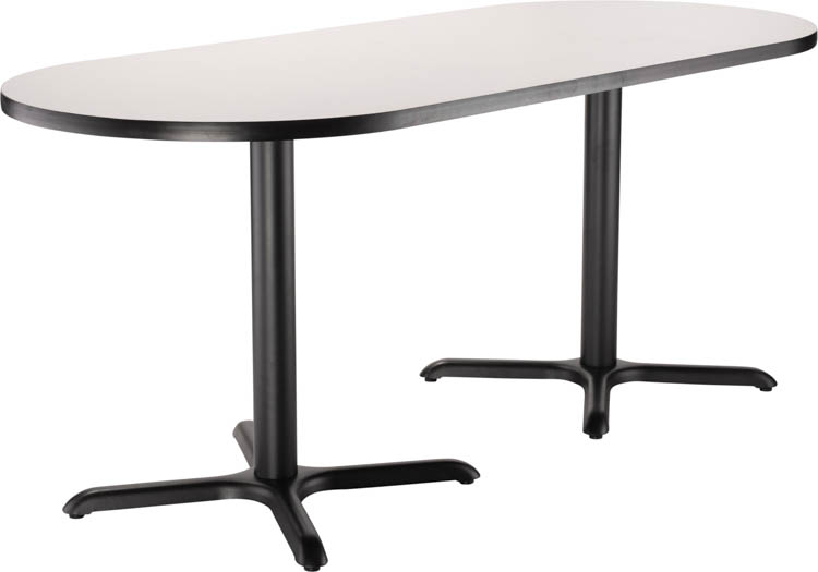30in W x 6ft D x 30in H Racetrack - X Base CafÃƒÂ© Table by National Public Seating