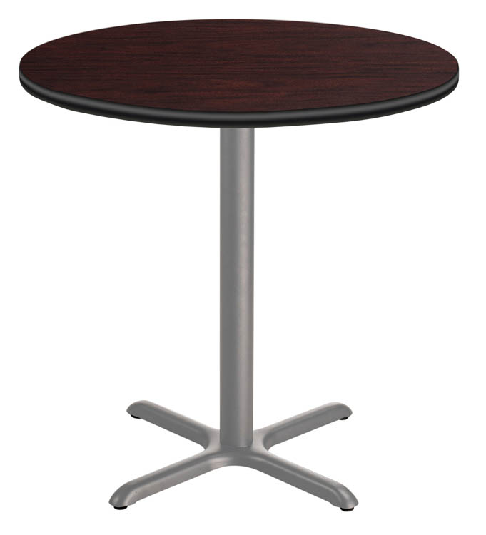 36in Round CafÃƒÂ© Table with X Base, 42in Height by National Public Seating
