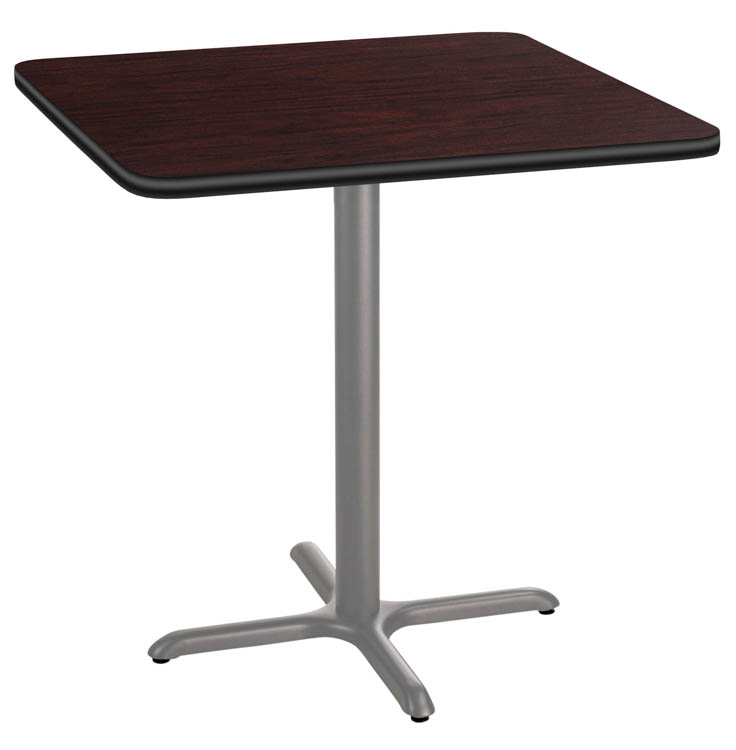 36in Square CafÃƒÂ© Table, X Base, 36in Height by National Public Seating