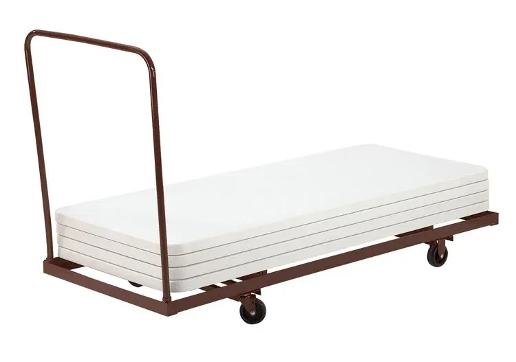 National Public Seating Folding Table Dolly, 1100 lb. Capacity, Brown (DY-3072) | Quill