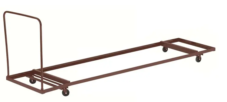National Public Seating Folding Table Dolly, 1100 lb. Capacity, Dark Brown (DY-3096) | Quill