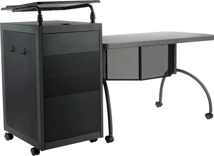 Desk 68in W x 24in D with 1 Pedestal by National Public Seating