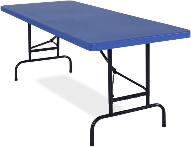 Adjustable Height Blow Molded Folding Table by National Public Seating
