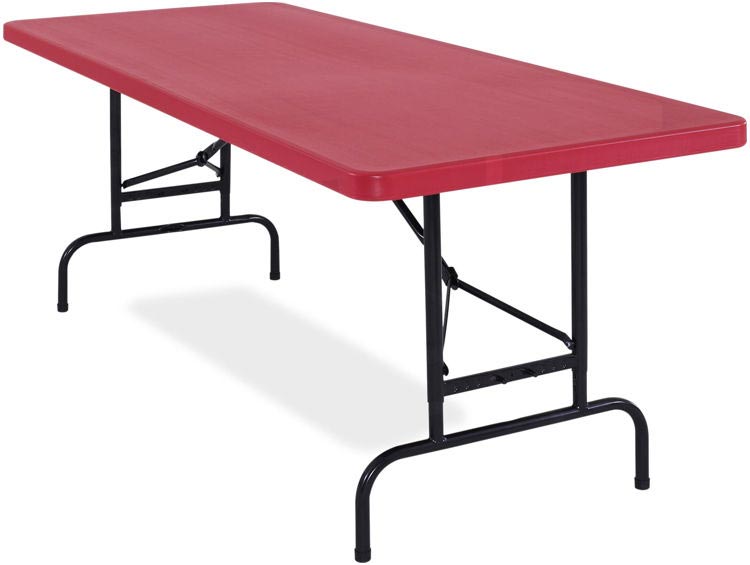 Adjustable Height Blow Molded Folding Table by National Public Seating