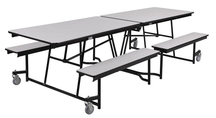 12' Table with Bench Seating by National Public Seating