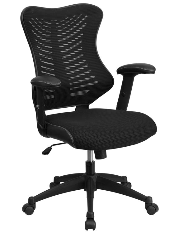 High-Back Executive Swivel Chair with Adjustable Arms by Innovations Office Furniture