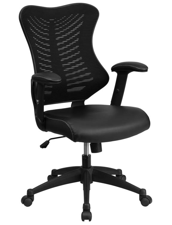 High-Back Executive Chair with Leather Seat by Innovations Office Furniture