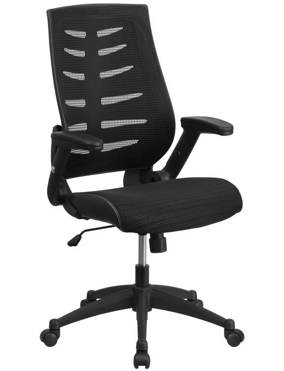 High-Back Executive Swivel Chair with Flip-Up Arms by Innovations Office Furniture