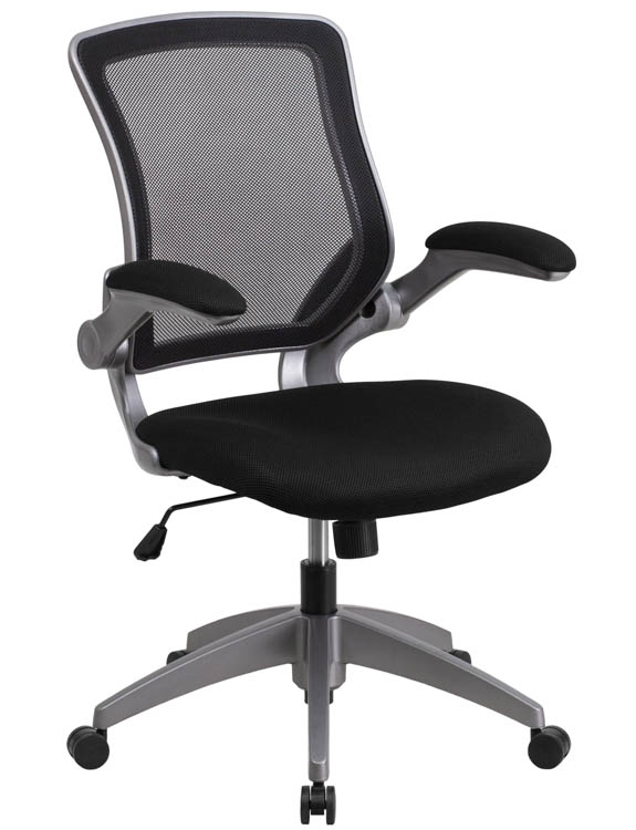 Mid-Back Mesh Swivel Chair with Flip-Up Arms by Innovations Office Furniture