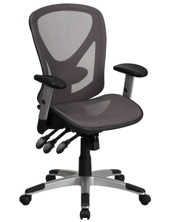 Mid-Back Mesh Swivel Task Chair with Arms by Innovations Office Furniture