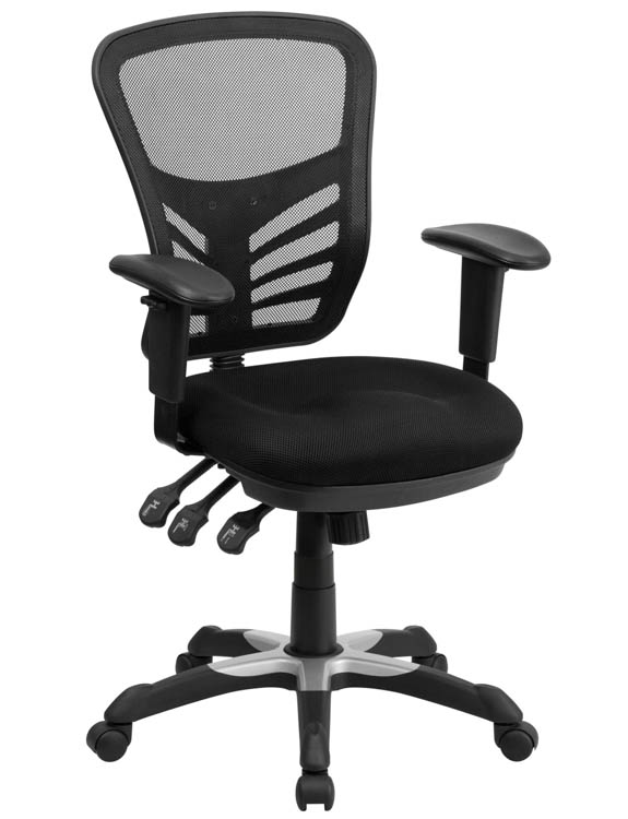 Mid-Back Mesh Executive Swivel Chair with Arms by Innovations Office Furniture