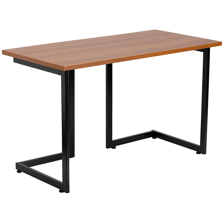 Cherry Computer Desk with Black Frame by Innovations Office Furniture