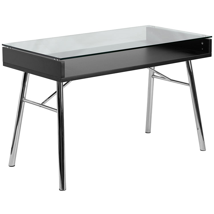 Bretford Desk with Tempered Glass Top by Innovations Office Furniture