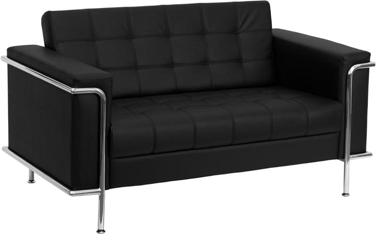 Leather Reception Loveseat by Innovations Office Furniture