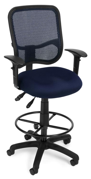 Modern Mesh Ergonomic Task Stool with Arms by OFM