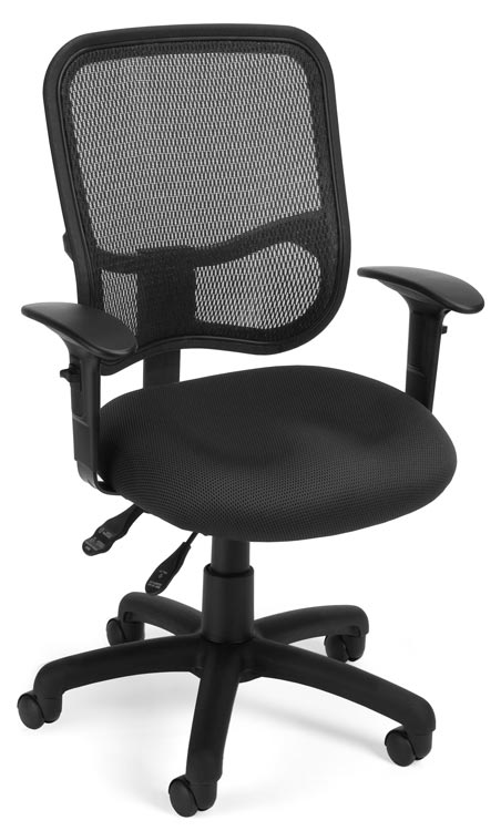 Modern Mesh Ergonomic Task Chair with Arms by OFM