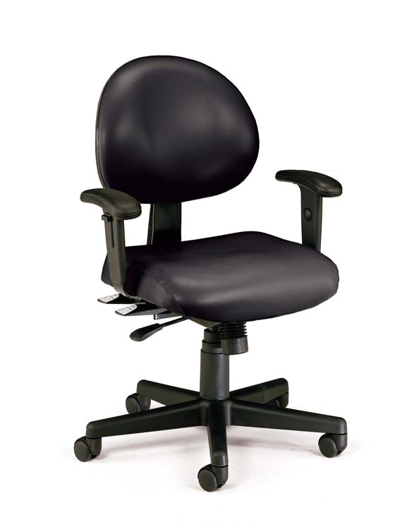 24 Hour Vinyl Task Chair with Arms by OFM