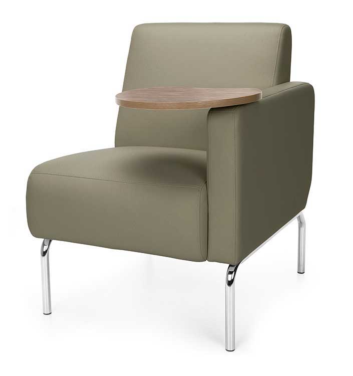 Left Arm Modular Lounge Chair with Tablet by OFM