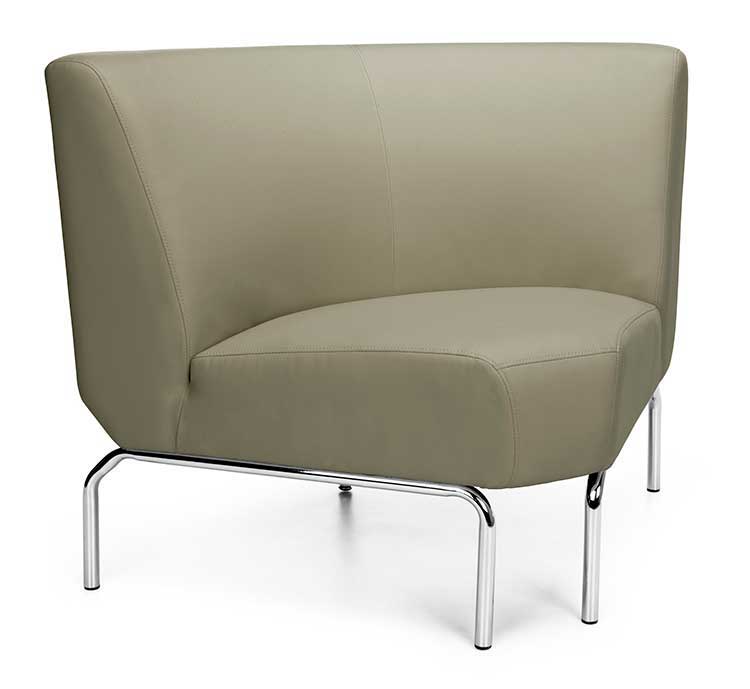 Armless 90 Degree Modular Lounge Chair by OFM