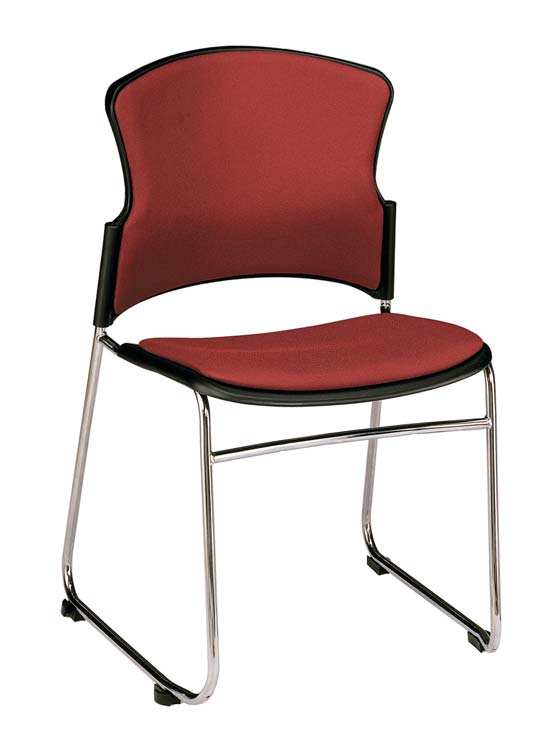 Stack Chair with Fabric Seat and Back by OFM