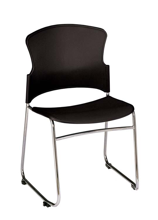 Stack Chair with Plastic Seat and Back by OFM