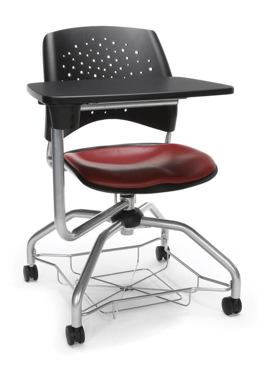 Vinyl Chair with Tablet by OFM