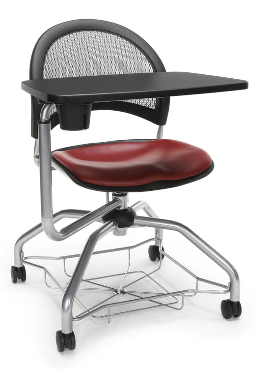 Mesh Back Vinyl Chair with Tablet by OFM