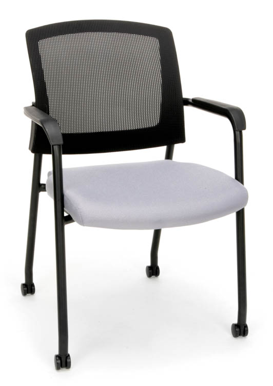 Mesh Back Guest Chair with Casters by OFM