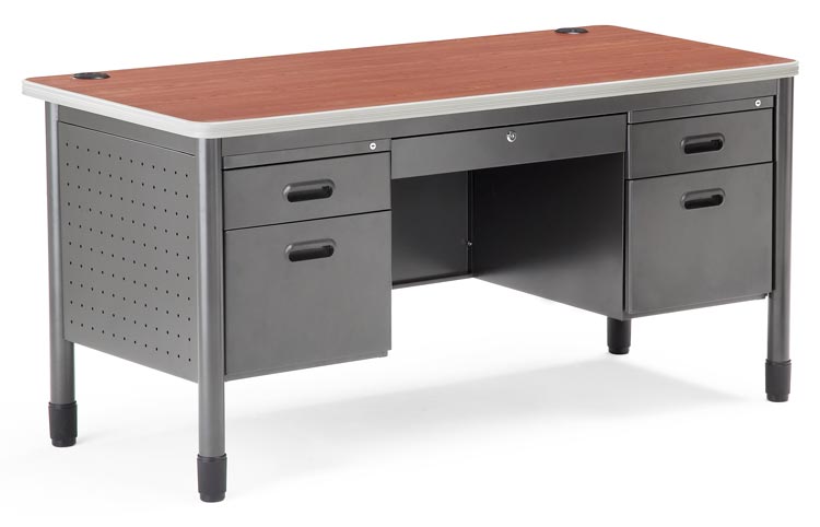 Double Pedestal Steel Desk by OFM