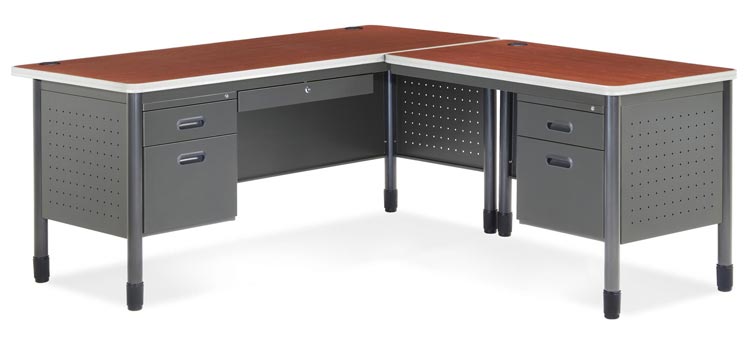 Steel L Shaped Desk with Right Return by OFM