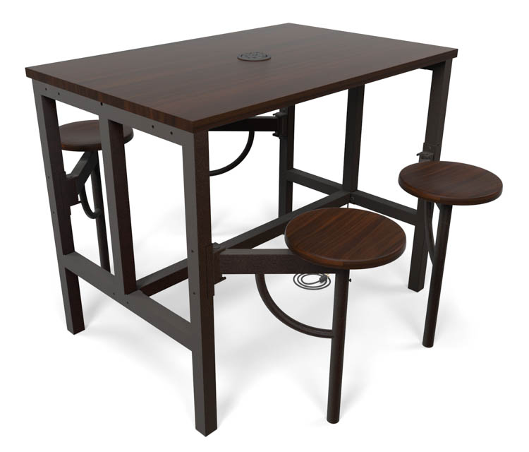 Standing Height Four Seat Table by OFM