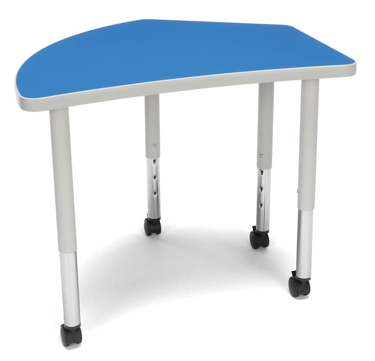 Crest Small Leg Table with Casters by OFM