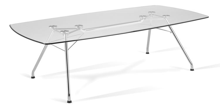 95" x 47" Glass Conference Table by OFM