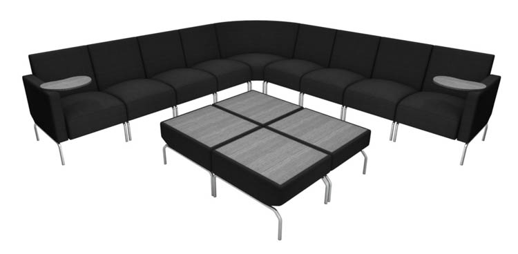 L Shaped Modular Lounge Configuration by OFM