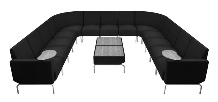 U Shaped Modular Lounge Configuration by OFM