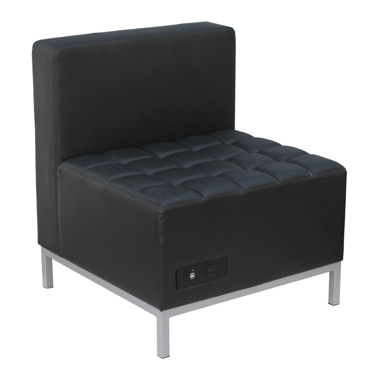 Armless Chair with Power Module by Office Source Office Furniture